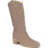 Nerogiardini Texan Pointed Toe Western Boot In Taupe