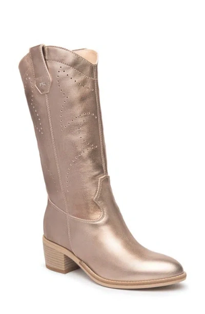 Nerogiardini Western Boot In Gold Western