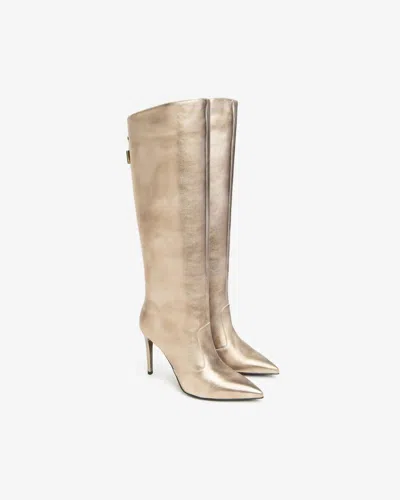 Nerogiardini Women's Lunare Torba Tall High Heeled Boot In Metallic In Multi
