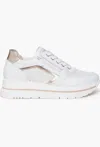 Nerogiardini Leather Platform Side-zip Sneakers In White