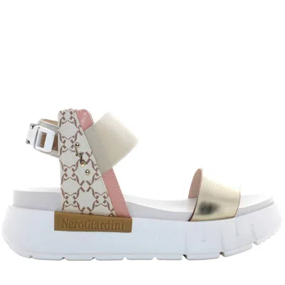 Nerogiardini Women's T. Brill Platform Sandals In Platino In Gold