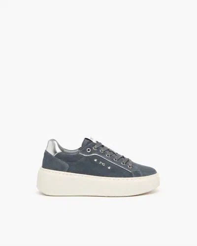 Nerogiardini Women's Velour Sneakers In Siberia In Blue