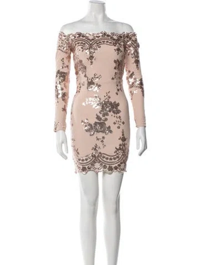 Pre-owned Nervi Nylon Mini Dress In Pink