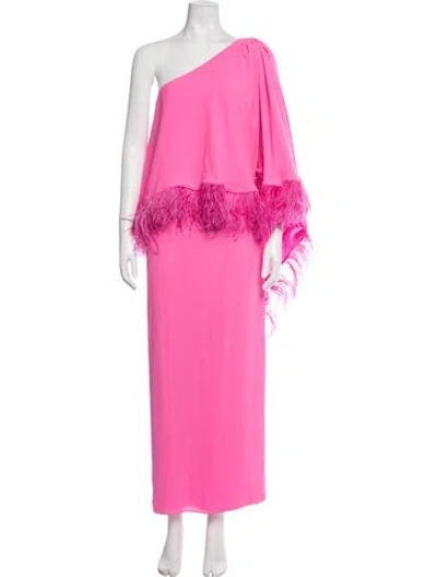 Pre-owned Nervi One-shoulder Long Dress In Pink