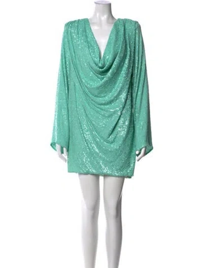 Pre-owned Nervi Patterned Mini Dress In Green