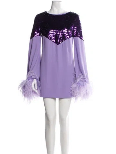 Pre-owned Nervi Printed Mini Dress In Purple