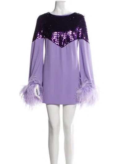 Pre-owned Nervi Printed Mini Dress In Purple