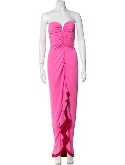 Pre-owned Nervi Strapless Long Dress In Pink