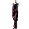 Nesavaali Women's Black Mithra Pre-stitched Printed Saree - Ready To Wear In Black
