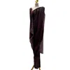 Nesavaali Women's Brown Judy Pre-stitched Printed Sari - Ready To Wear In Brown