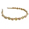 Nesavaali Women's Classic Gold Embellished Hairband For Weddings And Festive Occasions In Gold