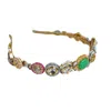 Nesavaali Women's Gold Chic Boho Embellished Hairband For Weddings And Parties In Gold