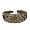 Nesavaali Women's Pale Pink Kundan-embellished Satin Statement Hairband In Neutral