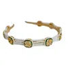 Nesavaali Women's Pearl And Gold Enamel Floral Hairband For Weddings & Formal Events In Gold