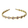 Nesavaali Women's Purple Minimal Lavender Crystal Hairband For Weddings, Parties, Mehandis & Festivals