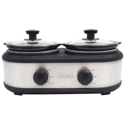 Nesco 2.5 Qt. Dual Serving Station In Silver;black