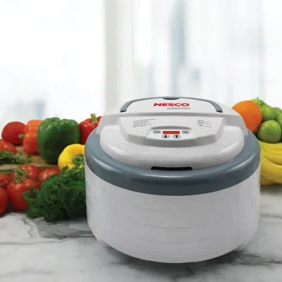 Nesco 4 Tray Snackmaster Digital Food Dehydrator In Glossy White