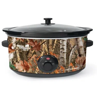 Nesco 8-quart Oval Woodland Birch Camouflage Slow Cooker In Black;camouflage