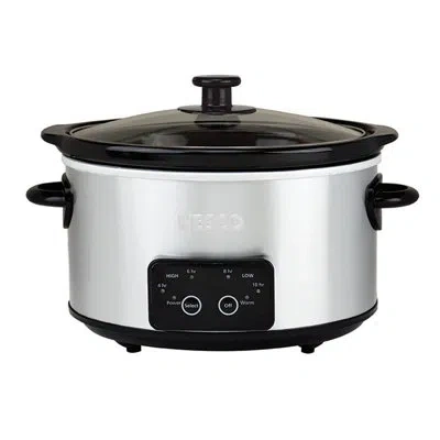 Nesco Digital Stainless Steel Slow Cooker In Black;sliver