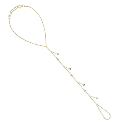 Neshi Designs Women's Gold Naomi Hand Chain