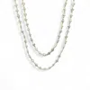Neshi Designs Women's White Cross Double Necklace In Metallic