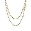 Neshi Designs Women's White Mayah Double Wrap Necklace In Gold