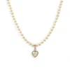 Neshi Designs Women's White Petra Necklace In Gold