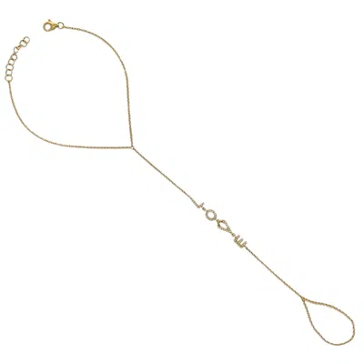 Neshi Designs Women's Yellow Inluv Hand Chain