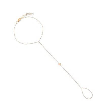 Neshi Designs Women's Yellow Kaya Hand Chain In Gold
