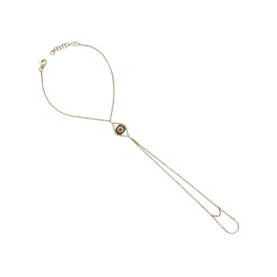 Neshi Designs Women's Yellow Protect Us Hand Chain
