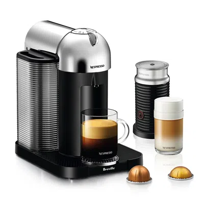Nespresso Vertuo By Breville With Aeroccino Milk Frother, Pure Chrome