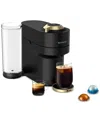 Nespresso Vertuo Pop+ Deluxe Coffee & Espresso Maker By Breville In Matte Black,gold