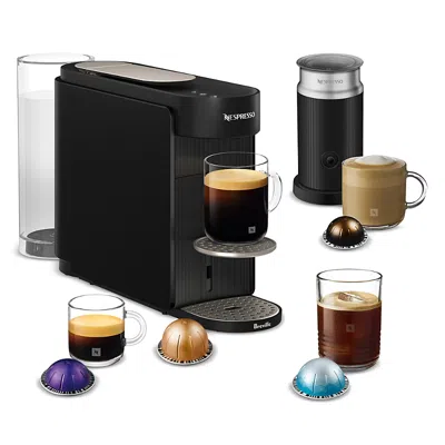 Nespresso Vertuo Up Coffee And Espresso Maker By Delonghi With Aeroccino Milk Frother In Black