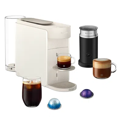 Nespresso Vertuo Up Coffee And Espresso Maker By Delonghi With Aeroccino Milk Frother In White