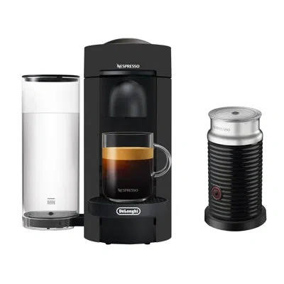 Nespresso Vertuoplus Deluxe Coffee And Espresso Machine By De'longhi With Aeroccino Milk Frother, Limited Edit In Matte Black