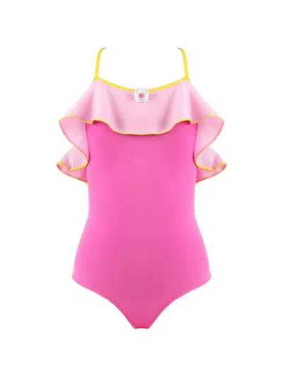 Nessi Byrd Kids'  Girls Anabelle Swimsuit In Pink
