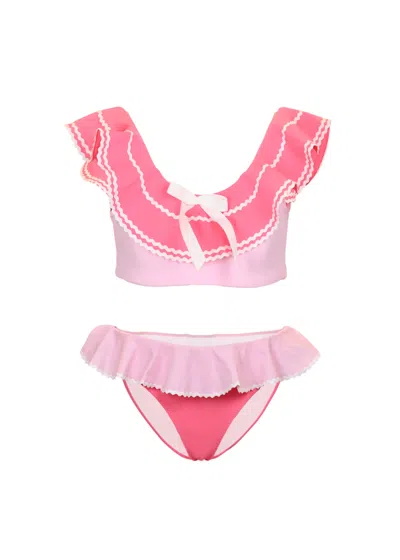 Nessi Byrd Kids' April Two-piece Swimsuit In Pink
