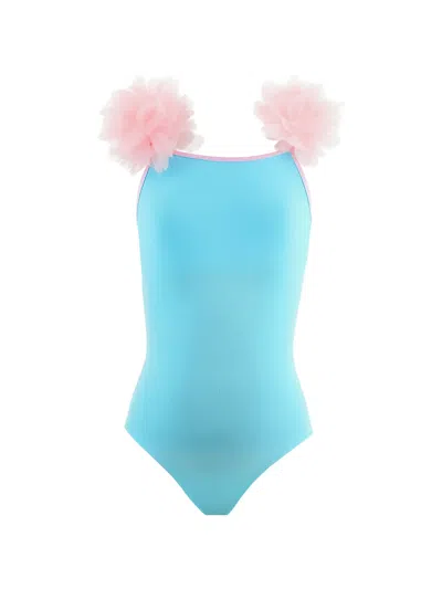Nessi Byrd Kids'  Girls Bethany Swimsuit In Blue