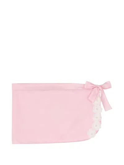 Nessi Byrd Kids' Bow Floral Skirt In Pink
