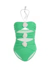 Nessi Byrd Clodia One-piece Swimsuit In Green