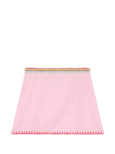 Nessi Byrd Kids' Crochet Skirt In Pink