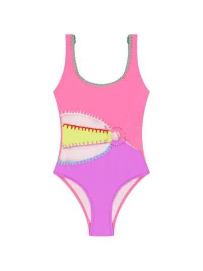 Nessi Byrd Kids' Cut-out Swimsuit In Multi