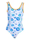 Nessi Byrd Evil Eye-print Swimsuit In White