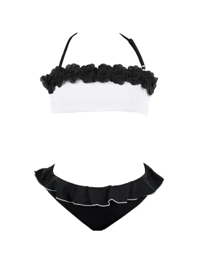Nessi Byrd Kids'  Girls Talia Bikini In Black