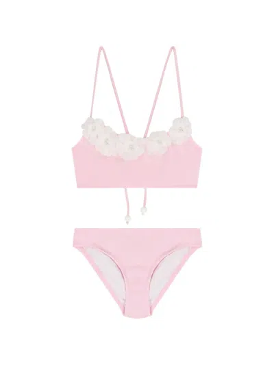 Nessi Byrd Kids' Floral Two-piece Swimsuit In Pink
