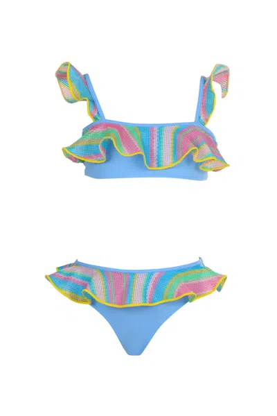 Nessi Byrd Kids' Giorgia Two-piece Swimsuit In Multi