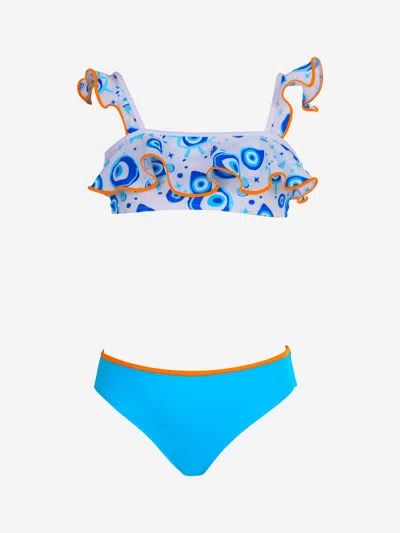 Nessi Byrd Kids'  Girls Arbor Bikini In Blue
