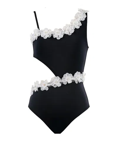 Nessi Byrd Kids'  Girls Nathalie Swimsuit In Black