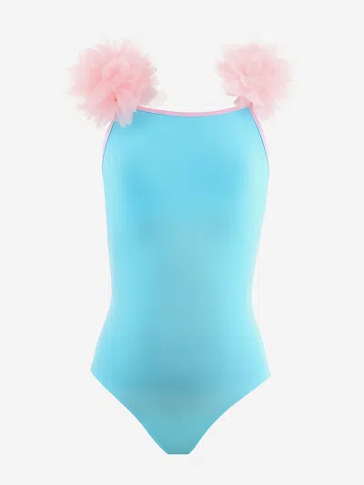 Nessi Byrd Kids'  Girls Bethany Swimsuit In Blue