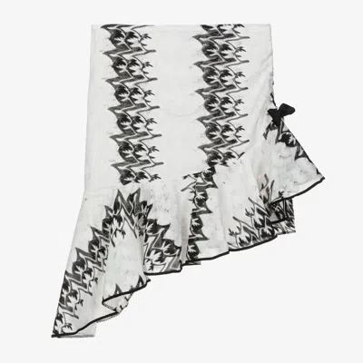 Nessi Byrd Kids' Girls Black & White Beach Skirt (uv50)